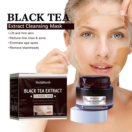Black Tea Extract Cleansing Mask, Clean And Delicate Pore Brightening Skin Rejuvenating Daub Type Facial Mask - V.I.P Digital Presence
