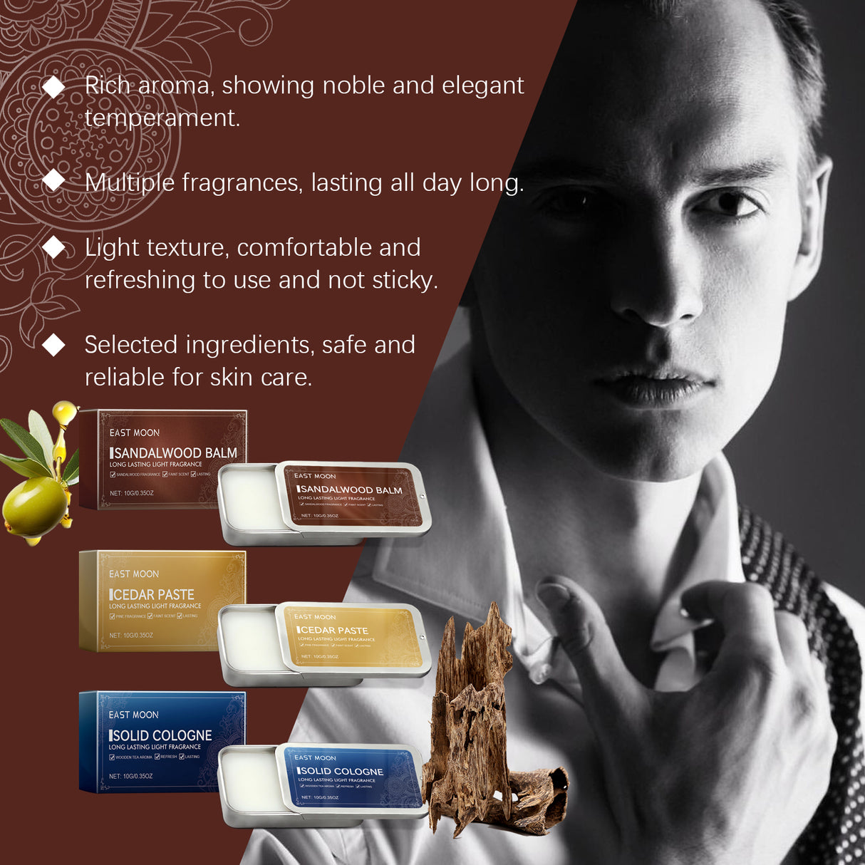 Men's Solid Balm Portable Solid Balm For Long-Lasting Fragrance Refreshing And Non-Sticky - V.I.P Digital Presence