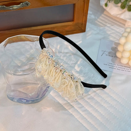 Handmade rice bead tassel flower side hair hoop for women - V.I.P Digital Presence