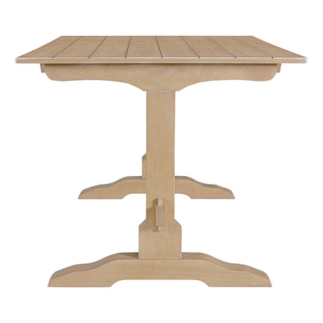 TREXM 3-piece retro dining table, rectangular stand table, and 2 4-person wooden stools (made of natural wood) - V.I.P Digital Presence