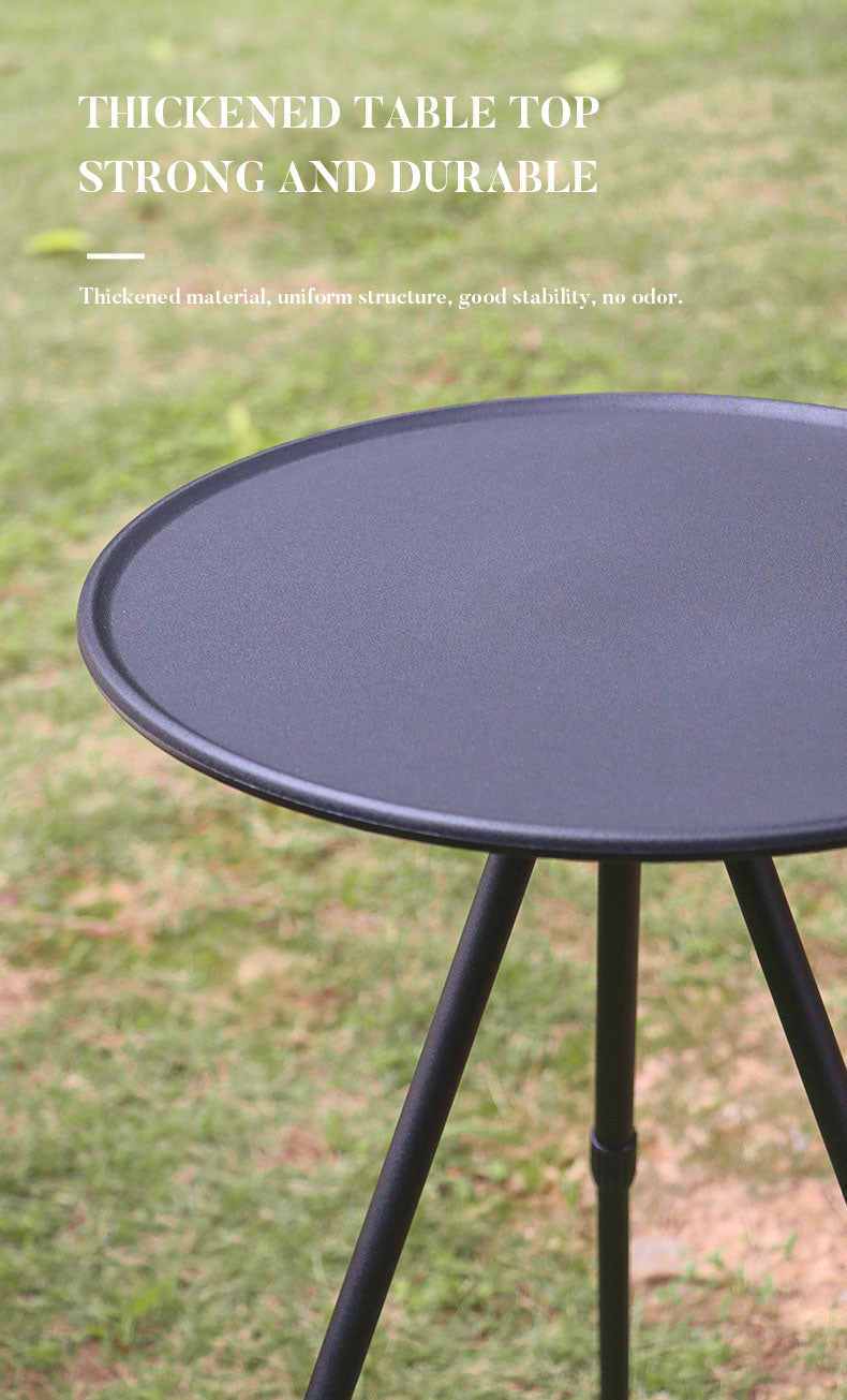 Muebles de exterior para balcón, ligeros, portátiles, de aluminio, altura ajustable, pequeños, redondos, plegables, para picnic y camping.