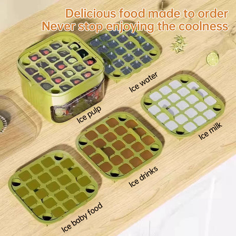 50-grid ice maker with new large capacity - household food-grade plastic double-layer ice storage barrel & ice ball mold set - V.I.P Digital Presence