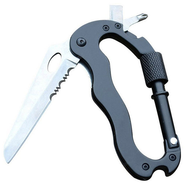5 in 1 Outdoor Multi Function Mountaineering Buckle Fast Hanging Buckle Cross Screwdriver Carabiner Bottle Opener Wine Opener - V.I.P Digital Presence