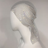 Mesh Rhinestone Elastic Hair Band Headband Outdoor Fashion Headwear Fishing Net Hat - V.I.P Digital Presence
