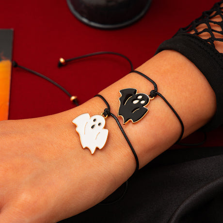 Ghost Festival Ghost Skin Wax Wire Bracelet Black Wind Bat Alloy Bracelet Set - V.I.P Digital Presence