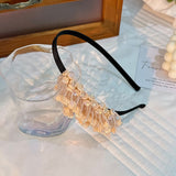 Handmade rice bead tassel flower side hair hoop for women - V.I.P Digital Presence