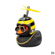 Car Duck with Helmet Broken Wind Small Yellow Duck Road Bike Motor Helmet Riding Cycling Car Accessories Decor Without Lights - V.I.P Digital Presence