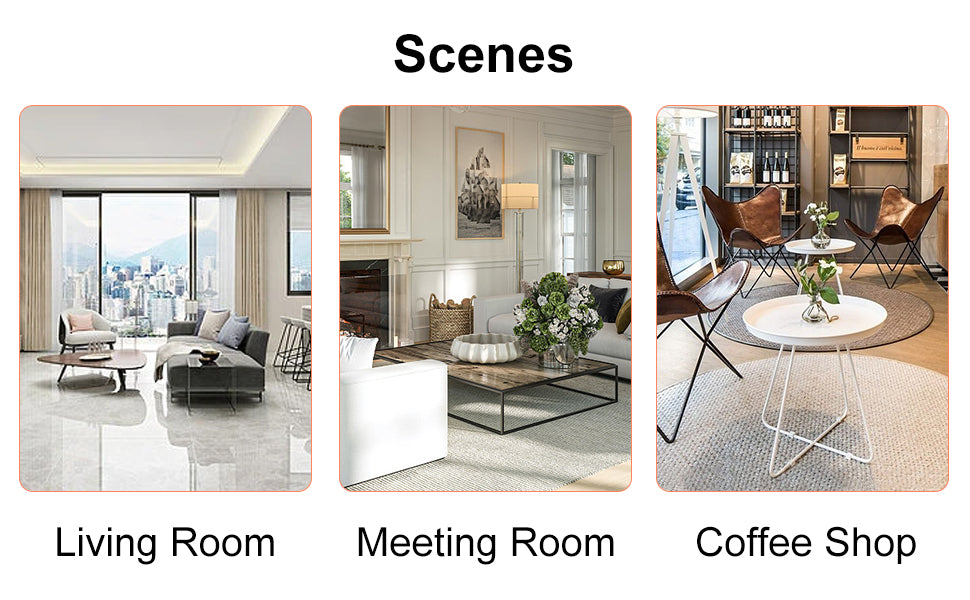 The black coffee table has patterns Modern rectangular table suitable for living rooms and apartments  43.3"*21.6"*17.2"