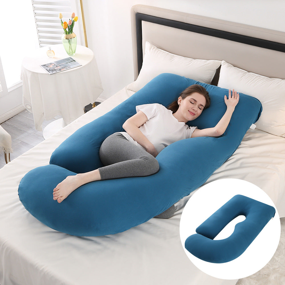 Pregnant women's pillow waist protection side sleeping slope pillow J-shaped pregnancy sleeping pillow - V.I.P Digital Presence