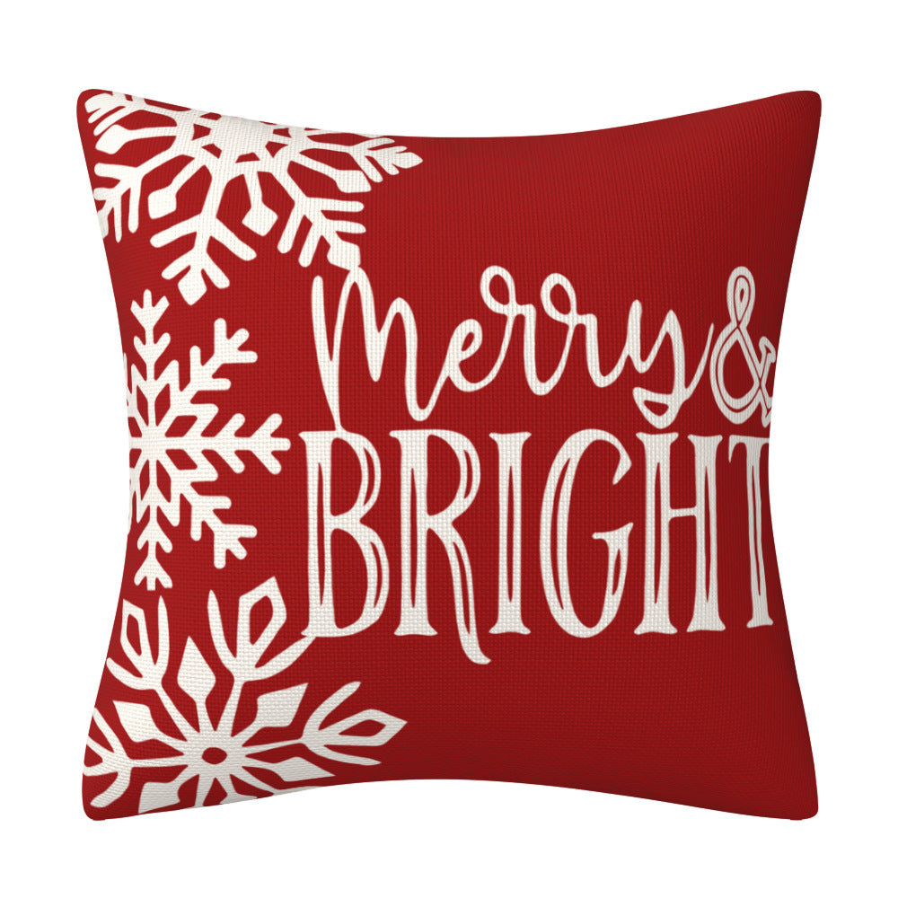 Christmas Snowman Pillow Cover, Big Red Snowman Printed Cushion Cover, Decorative Sofa Cover, Home Furnishings - V.I.P Digital Presence