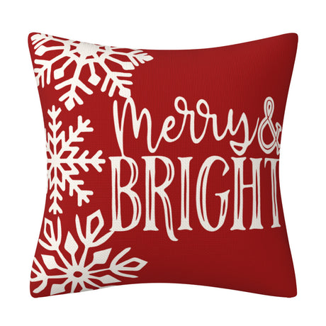 Christmas Snowman Pillow Cover, Big Red Snowman Printed Cushion Cover, Decorative Sofa Cover, Home Furnishings - V.I.P Digital Presence