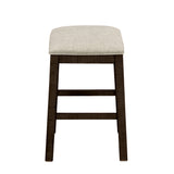 TOPMAX 4 Pieces Counter Height Table with Fabric Padded Stools, Rustic Bar Dining Set with Socket, Brown - V.I.P Digital Presence