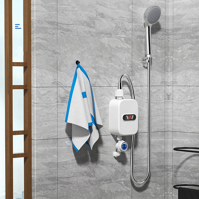 220V/110V 3500W instant electric water heater fast heating mini small electric kitchen treasure thermostatic shower shower set - V.I.P Digital Presence