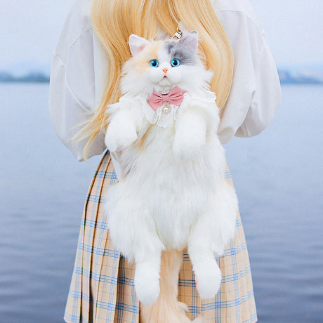 Unique Calico Cat Backpack, Doubles as a Plush Toy and Functional Bag - V.I.P Digital Presence