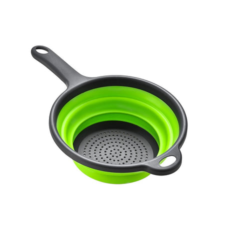 Long handle PP+TPR folding drainage basket retractable water filter basket fruit and vegetable water filter tray - V.I.P Digital Presence