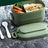 Japanese style simple portable microwaveable double layer partition lunch box bento box with cutlery - V.I.P Digital Presence
