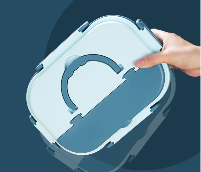 Stylish, simple, portable, large capacity 304 stainless steel two-compartment lunch box with bowl lunch box - V.I.P Digital Presence