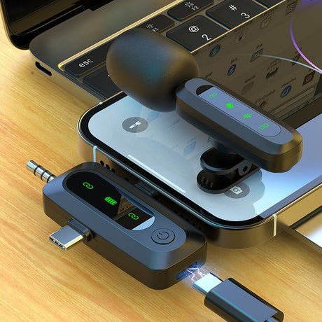 Wireless lavalier microphone J3 three in one interface intelligent sound collection and noise reduction lavalier microphone - V.I.P Digital Presence