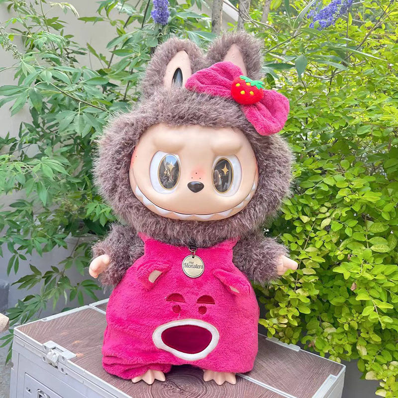 Ropa con diseño LABUBU de 58 cm, ropa de muñeca ZIMOMO, juguete de peluche LABUBU de goma, ropa linda