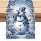 Christmas Snowman Table Flag Festival Restaurant Tablecloth Mat Tablecloth Home Kitchen Table Decoration Tea Flag - V.I.P Digital Presence