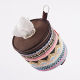 Outdoor camping folding ethnic style paper box storage bag car roll paper tissue box small cloth bag storage bag - V.I.P Digital Presence