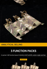 Outdoor 5.56 Triple Magazine Pouches Tactical Pouch Molle Mag Pouch for Hunting Vest - V.I.P Digital Presence