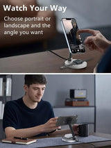 Magnetic wireless charger 3-in-1 adjustable folding wireless charger suitable for Apple phones watches headphones - V.I.P Digital Presence