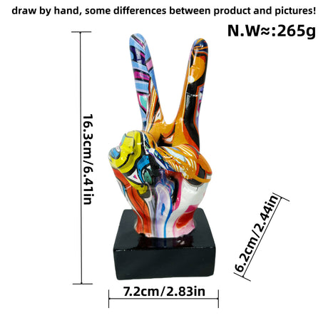 Internet celebrity graffiti gesture ornaments, home living rooms, offices, desktop exhibition halls, resin handicrafts, decorative products - V.I.P Digital Presence