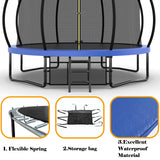 12FT Recreational Kids Trampoline with Safety Enclosure Net & Ladder, Outdoor Recreational Trampolines - V.I.P Digital Presence