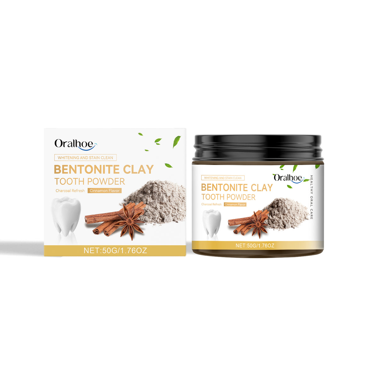 Volcanic Ash Bentonite Dental Powder Tooth Cleaning Powder To Remove Stains And Maintain Oral Hygiene - V.I.P Digital Presence