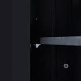 Black Bathroom Cabinet Triangle Corner Storage Cabinet with Adjustable Shelf Modern Style MDF Board - V.I.P Digital Presence