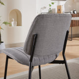 2-piece retro linen chair set with curved wooden backrest, cushioned seat, adjustable metal legs, (gray linen) - V.I.P Digital Presence