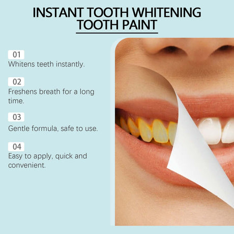 Instant Tooth Whitening Tooth Paint, Clean Tartar Very Well Tooth Dirt Yellow Teeth Care Dental Hygiene Mild Persistent And Pure And Fresh - V.I.P Digital Presence