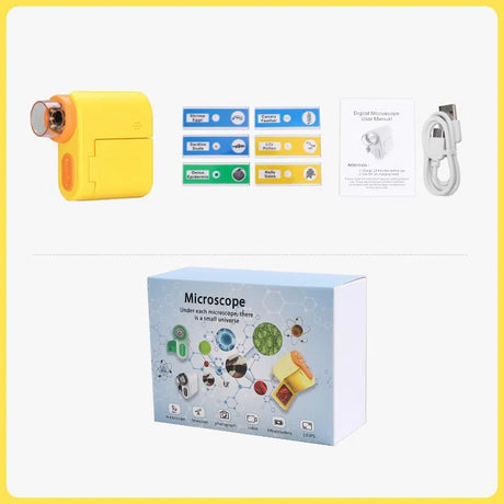 Handheld portable screen with camera microscope for children's science, high school students' toys can see bacteria 1000 times - V.I.P Digital Presence