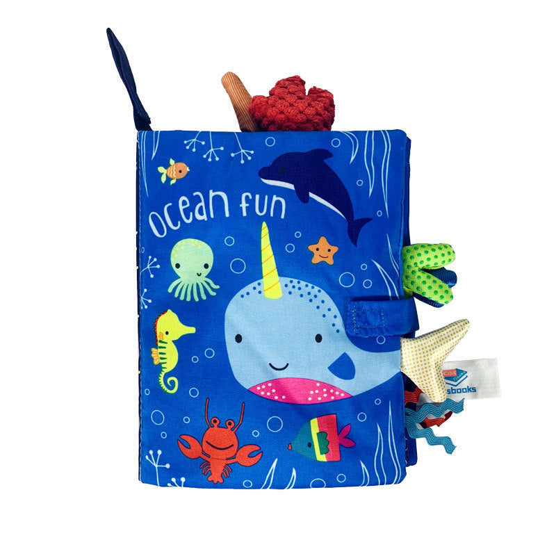 Juguetes para bebés, libros de tela tridimensionales que no se pueden romper, lavables, libros de papel con sonido para la iluminación infantil.