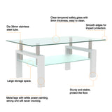 White Coffee Table Clear Coffee Table Modern Side Center Tables for Living Room Living Room Furniture - V.I.P Digital Presence