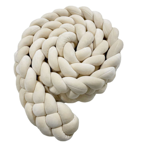Woven baby bed surround anti-collision strip four strand Fried Dough Twists braid wrapped around the bed surround ins baby child - V.I.P Digital Presence