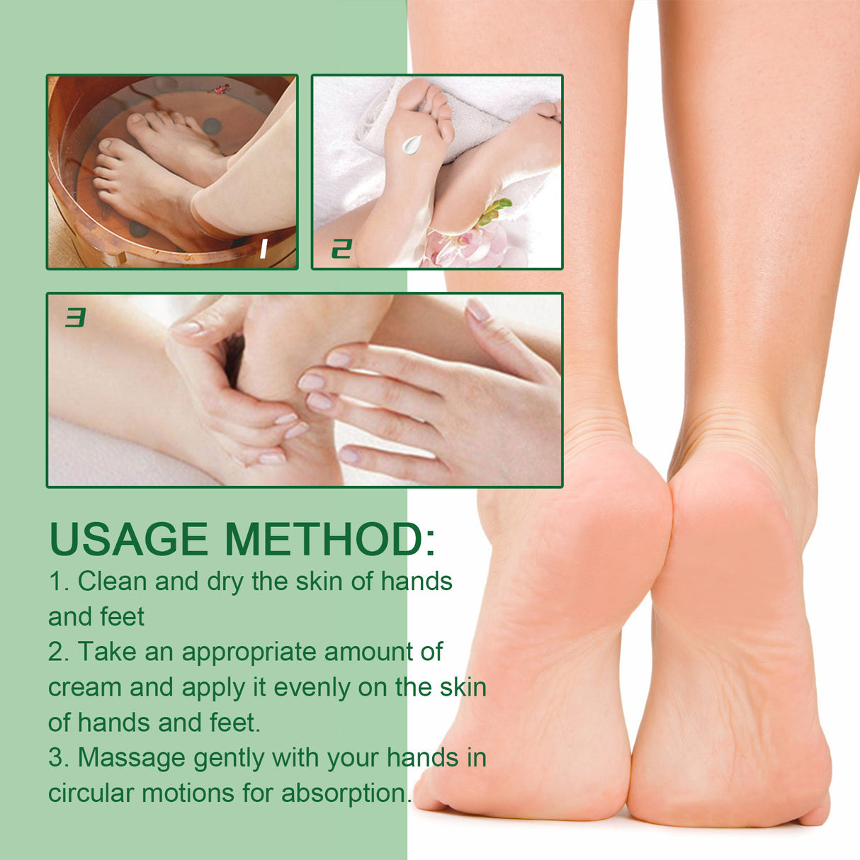 Chapped Heel Care Cream Repair Heel Peeling, Anti-Cracking And Moisturizing Foot Care Cream