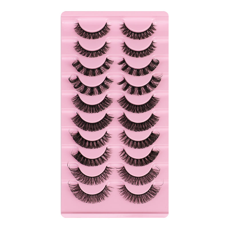 New Russian Volume False Eyelashes DD Curved Thick Eyelashes Ten Pairs Of Chemical Fiber Natural Charm Eyelashes - V.I.P Digital Presence