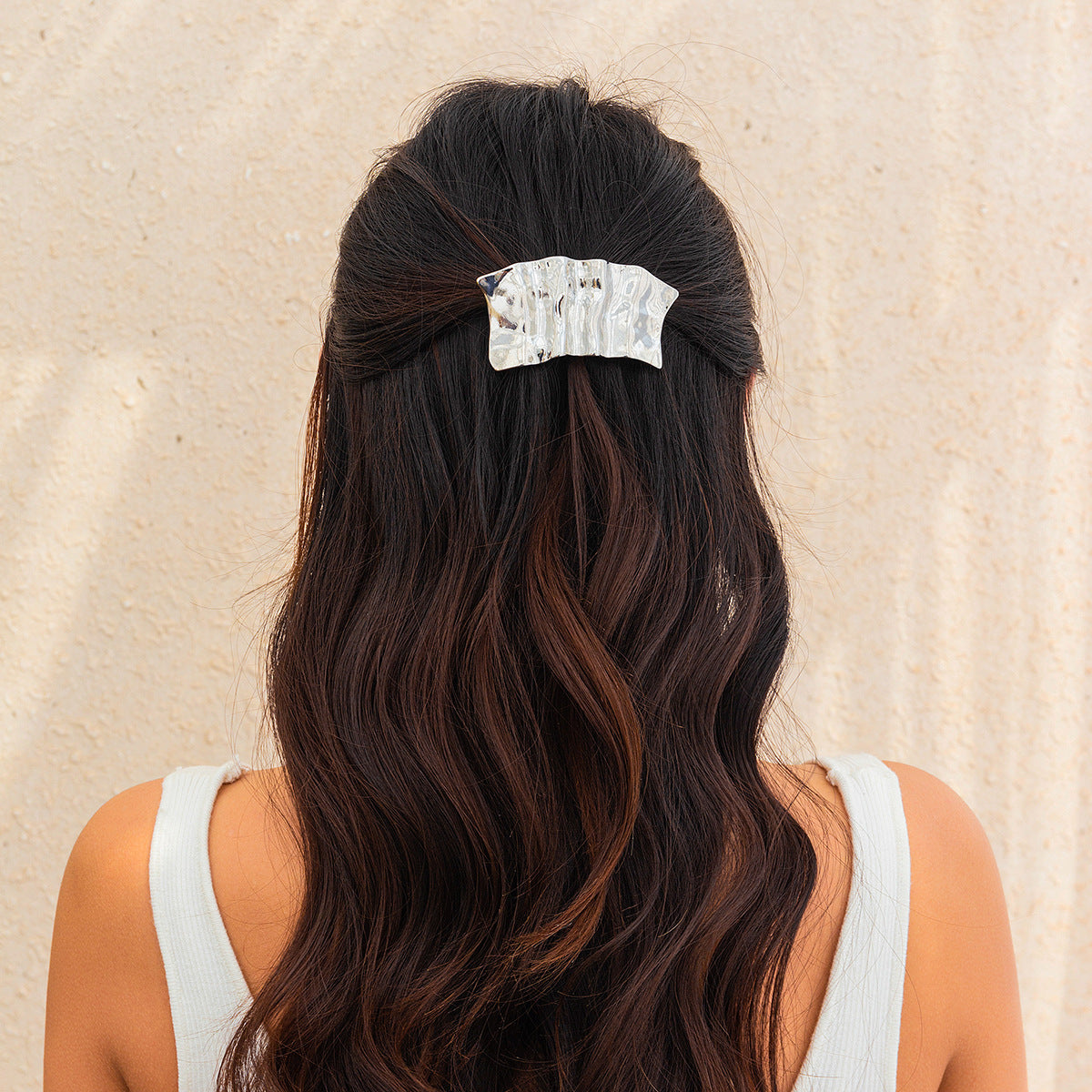 Metal concave convex folded alloy hair clip Hairpin irregular temperament hair clip - V.I.P Digital Presence