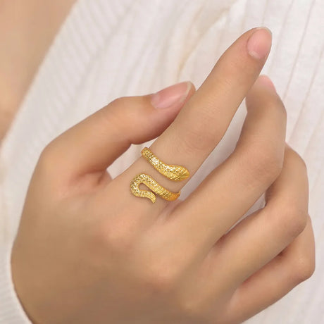 Titanium Steel Snake Shape Bypass Ring - V.I.P Digital Presence