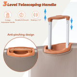 Hardshell Luggage Sets 3 Piece Carry-on Suitcase Double Spinner Wheels with TSA Lock for Men Women, Coppery (20in) - V.I.P Digital Presence