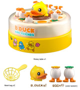 B. Pato Pequeño Pato Amarillo Entrenamiento de Concentración Interacción Padre-Hijo Rompecabezas para Bebé Disco de Pesca Rebotante Juguete de Regalo