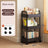 White rolling storage cart. Multifunctional, open shelves for books, ideal for kitchen & bedroom storage - V.I.P Digital Presence