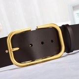 Ladies' cowhide wide waistband waistband decorative skirt windbreaker belt waistband - V.I.P Digital Presence