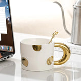 Creative Electroplated Ceramic Mug Office Large Handle Coffee Mug Home Breakfast Cup Juice Cup Milk Cups Couple Water Cup - V.I.P Digital Presence