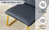 Black minimalist armless sofa chair with PU backrest and golden metal legs suitable for offices restaurants
