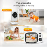 Video Baby Monitor 2.4G Wireless with 3.2 Inches LCD 2 Way Audio Talk Night Vision Surveillance Security Camera Babysitter - V.I.P Digital Presence
