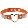 Japan's Harajuku Soft Girl Black Rhinestone Peach Heart Love-Shaped Collar Women's Neck Strap Collarbone Necklace Short - V.I.P Digital Presence