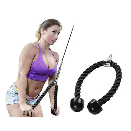 Triceps trainer biceps pull rope single double-headed rope down pull rope gantry fitness down pressure rope - V.I.P Digital Presence